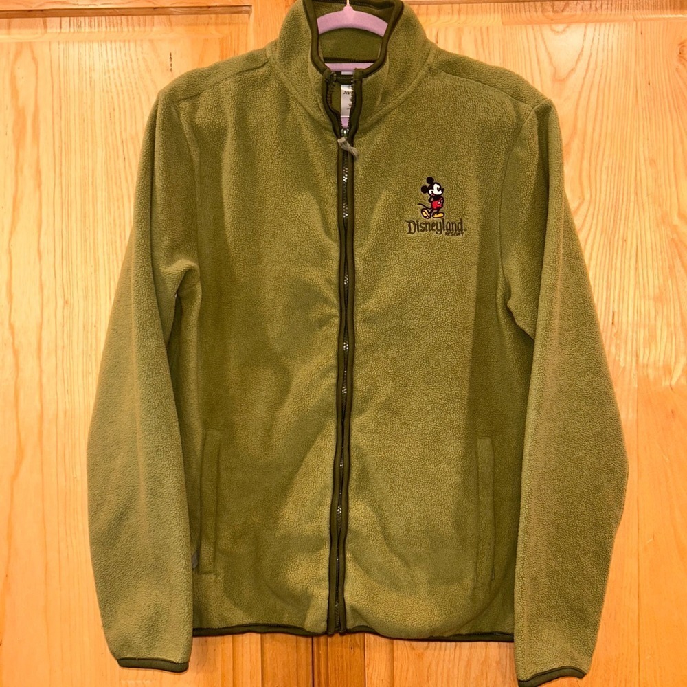 DisneyLand Resort Mickey Mouse Fleece Full Zip Jacket, Green